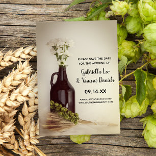 Growler Skutt Daisys Brewery Bröllop spara datum Datumet