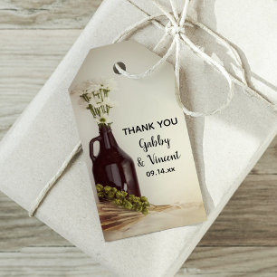 Growler Skutt Daisys Brewery-bröllopsfavoritMärkre Presentetikett