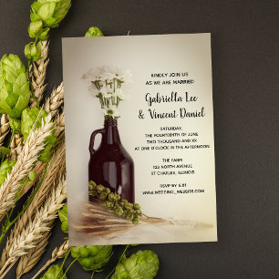 Growler, Skutt och Daisy Brewery Bröllop Inbjudningar