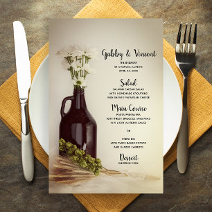 Growler, Skutt och Daisy Brewery Bröllop Menu
