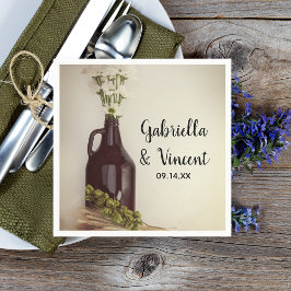 Growler, Skutt och Daisy Brewery Bröllop Pappersservett