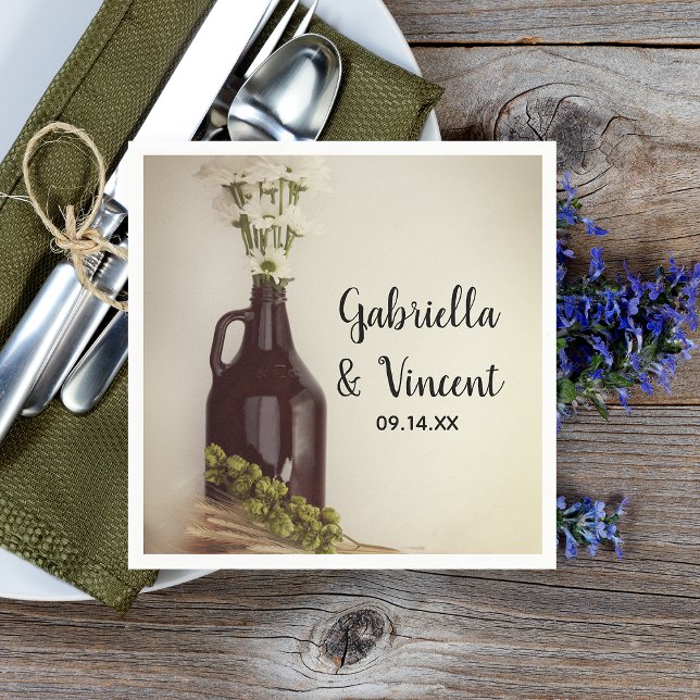 Growler, Skutt och Daisy Brewery Bröllop Pappersservett (Skapare uppladdad)