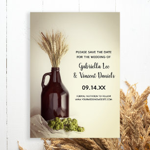Growler Skutt Wheat Brewery Bröllop spara datum Datumet
