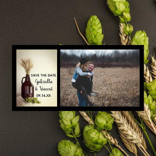 Growler Skutt Wheat Brewery Bröllop spara datum Datumet