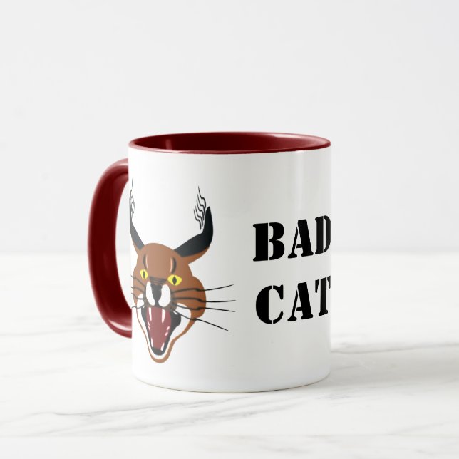 Growling Caracal Bad Cat Mugg (Framsida vänster)