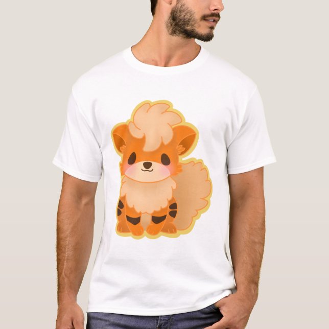 Growlithe Sticker T Shirt (Framsida)