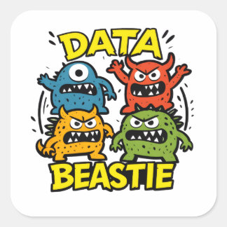 Growly Data Beastie Magnet på svenska Fyrkantigt Klistermärke