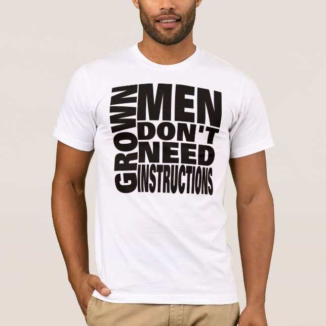 Grown Manar behöver inte instruktioner Shirt TBA 7 Tee Shirt (Framsida)