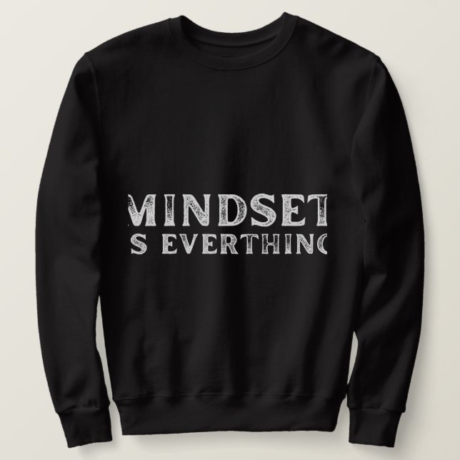 Growth Mindset Entrepreneur Teacher Fitness Motiva Lång Ärmad Tröja (Design framsida)