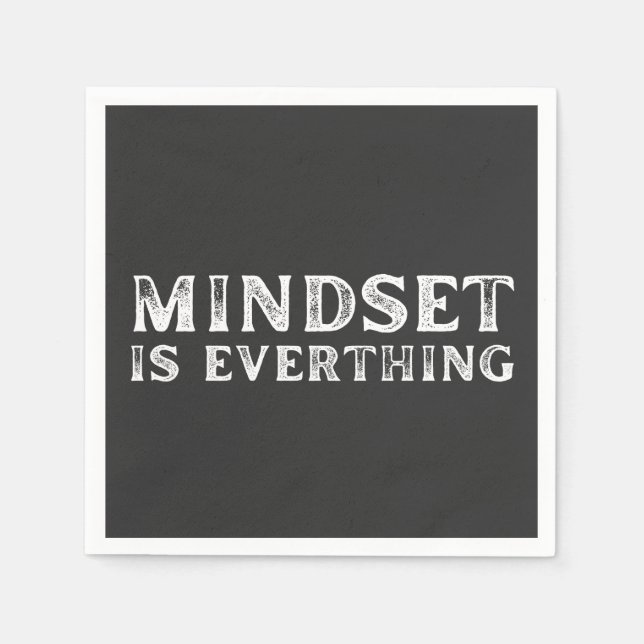 Growth Mindset Entrepreneur Teacher Fitness Motiva Pappersservett (Framsidan)