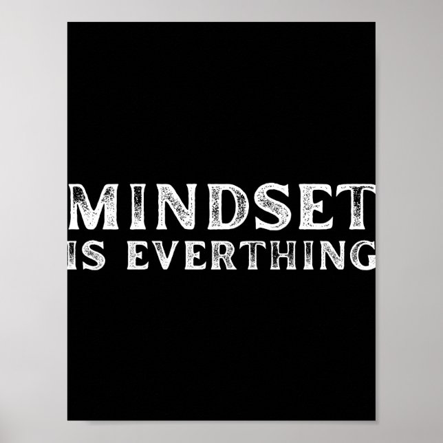 Growth Mindset Entrepreneur Teacher Fitness Motiva Poster (Framsidan)