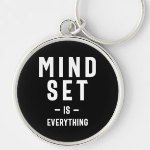 Growth Mindset Entrepreneur Teacher Fitness Motiva Rund Silverfärgad Nyckelring