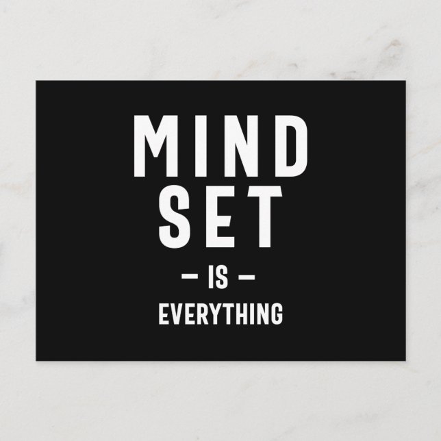 Growth Mindset Entrepreneur Teacher Fitness Motiva Vykort (Framsida)