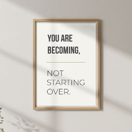 Growth Mindset Wall Art. Inspirational Quote Poster