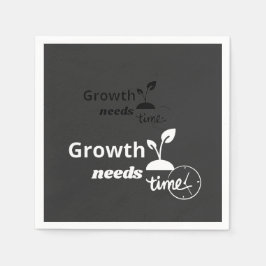 Growth Needs Time – Minimal Motivational Quote Pos Pappersservett