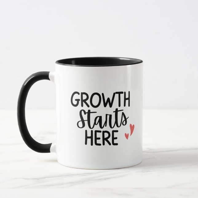 'Growth Starts Here' Teacher Thank You Gift  Mugg (Vänster)