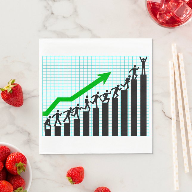 Growth Success Progress Bar Chart Pappersservett (Skapare uppladdad)