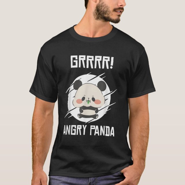Grr Arg Pandas Vild Panda Bamboo T Shirt (Framsida)