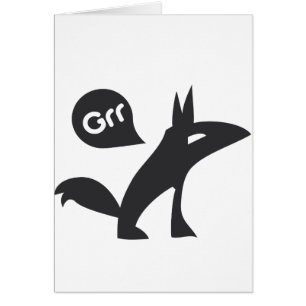 Grr Noir Esprit Hälsningskort