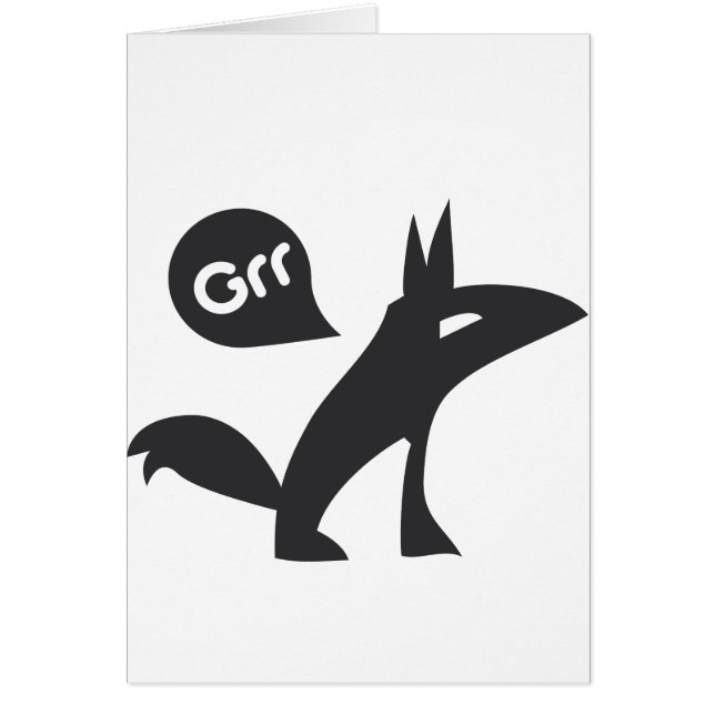 Grr Noir Esprit Hälsningskort (Framsidan)