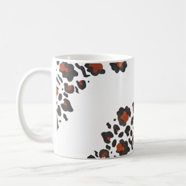 Grr Vild Animal Print Oversized Chevron Mugg (Vänster)