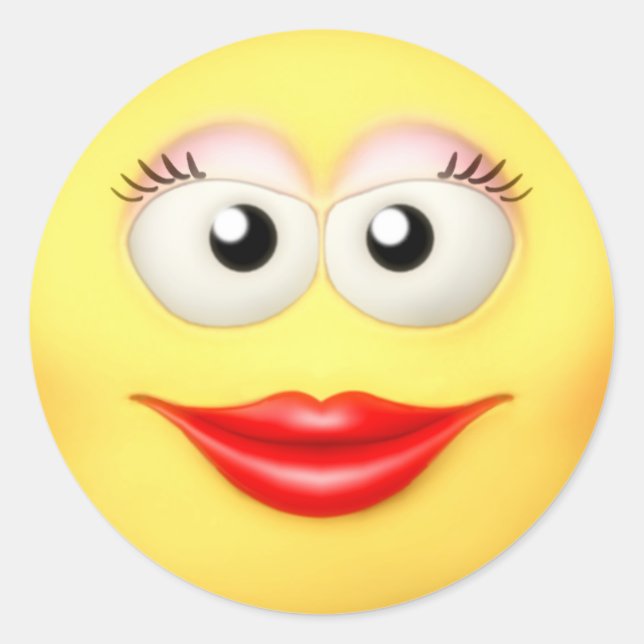 Grrl Sticker Runt Klistermärke (Framsida)