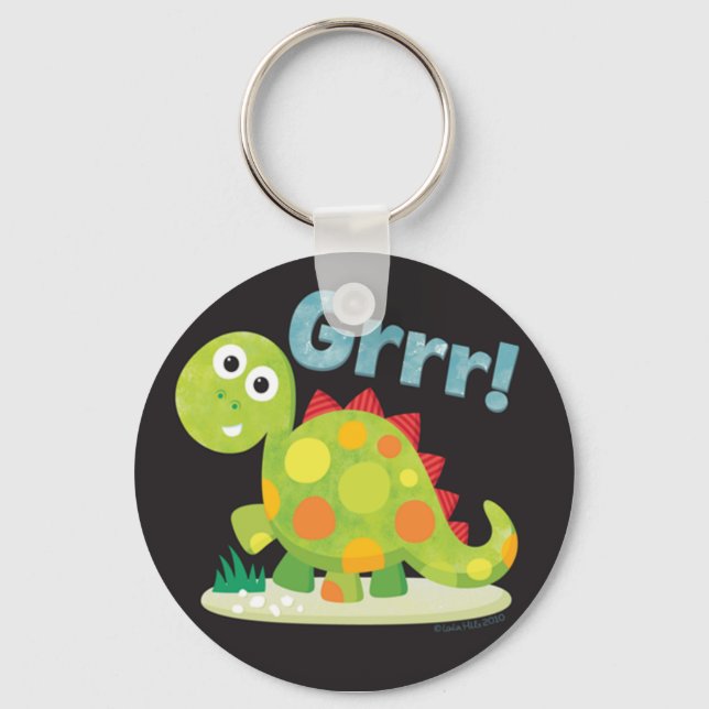 Grrr! Dinosaur Keychain Nyckelring (Framsida)