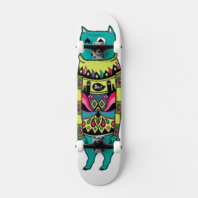 Grrr! Gamla skoldäck Skateboard Bräda 19,5 Cm (Framsida)