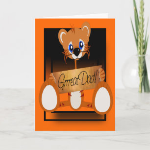 Grrreat Pappa Cute Tiger Fars dag Kort