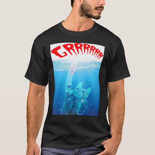 GRRRR Cat Cute Kitten  Cat Parody T Shirt (Framsida)