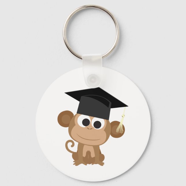 Gruaduation Monkey Nyckelring (Framsida)