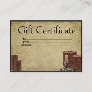 Grubby Candles - Prim Gift-certifikatkort Rabattkort