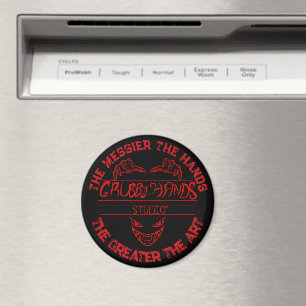 Grubby Händer Studio Logotyp+Motto Magnet