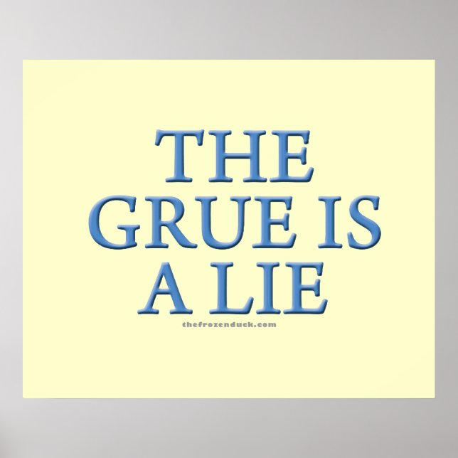 Grue är en Ljug Poster (Framsidan)