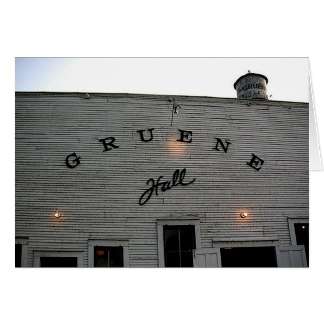 Gruene Hall Hälsningskort (Framsidan Horizontal)