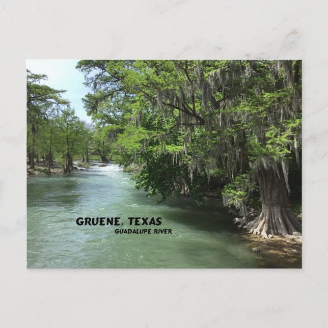 Gruene, Texas och Guadalupe River Vykort (Framsida)