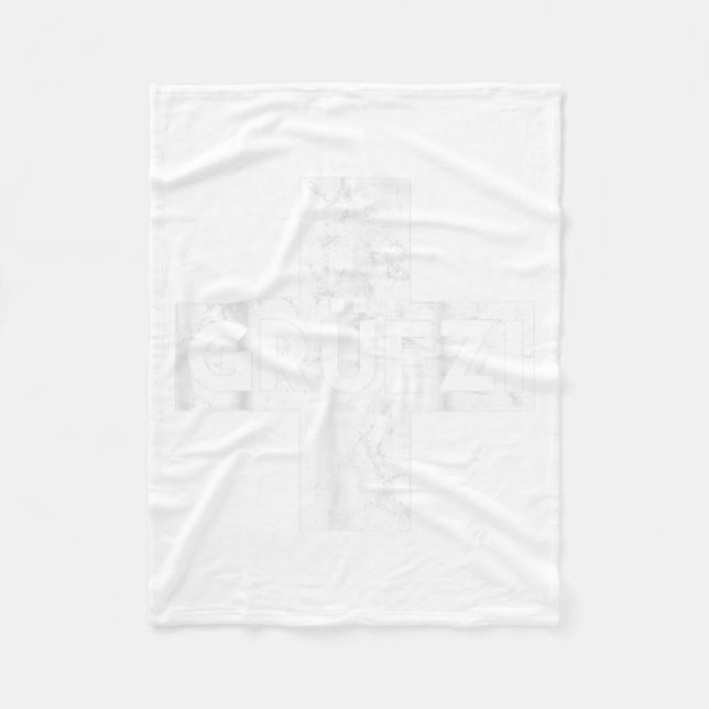 Grüessech Swiss Saying Grüezi Schweiz  Fleecefilt (Framsidan)