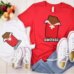 Grüezi - Hej på schweiziska om ett schweiziskt cho T Shirt