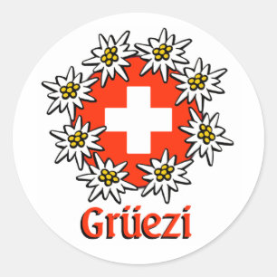 Gruezi Sticker Runt Klistermärke