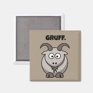 Gruff Grått Goat Funny Fairy Tale Tecknad Magnet