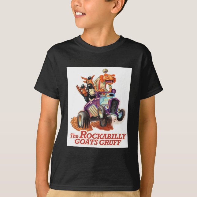 Gruff Rockabilly getter - hot rodtroll Tee Shirt (Framsida)