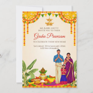 Gruhapravesh inbjudan & Gruhapravesam inbjudan