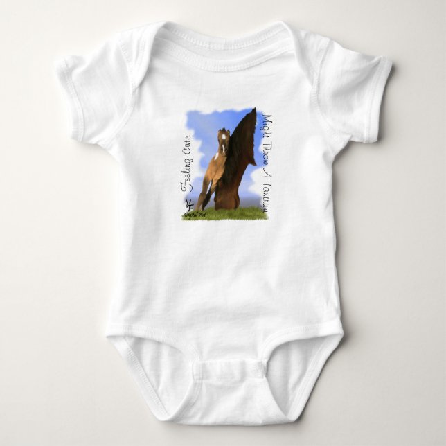 Grulla Paint Foal med Attitude Onsie T Shirt (Framsida)
