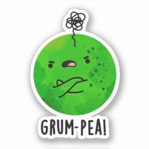 Grum-pea Funny Veggie Pun Klistermärken