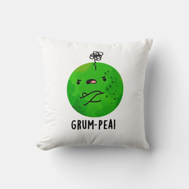 Grum-pea Funny Veggie Pun Kudde (Framsida)