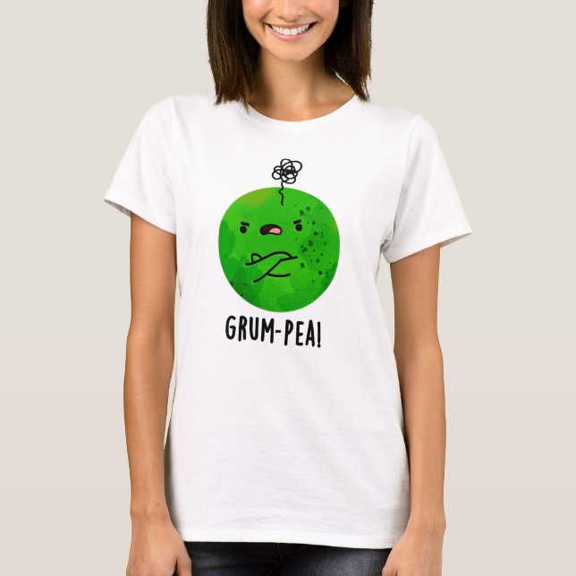 Grum-pea Funny Veggie Pun T Shirt (Framsida)