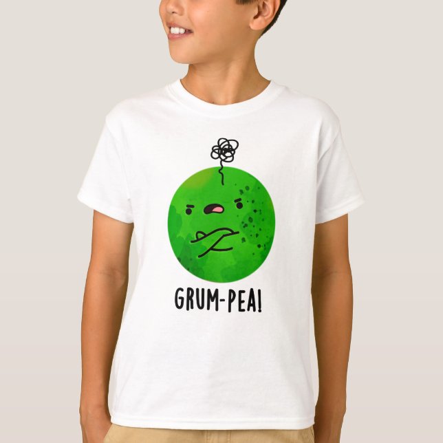 Grum-pea Funny Veggie Pun T Shirt (Framsida)