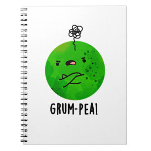Grum-pea Rolig Grinig Ärta Grönsak Puns Anteckningsbok