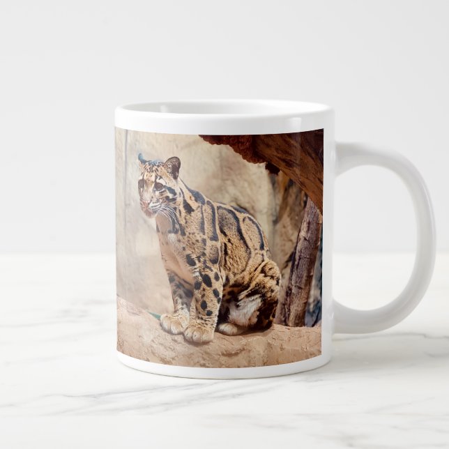 grumlig leopard bild natur vilda djur exotisk jumbo mugg (Höger)