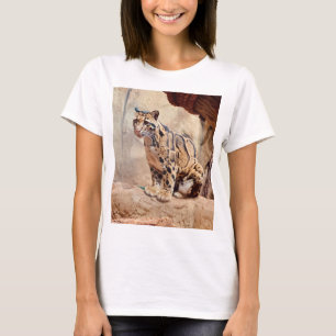 grumlig leopard bild natur vilda djur exotisk t shirt